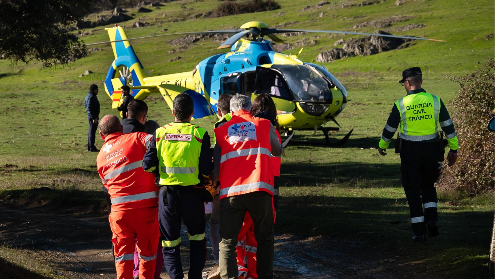 Un helicóptero medicalizado de Sacyl