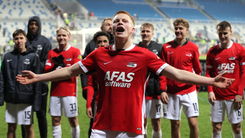 Kees Smit celebra una victoria del AZ Alkmaar.