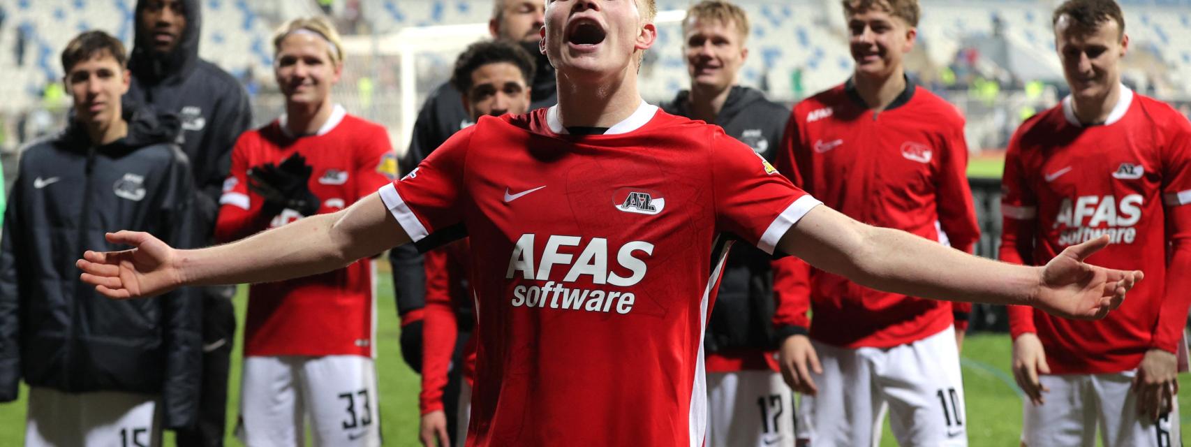 Kees Smit celebra una victoria del AZ Alkmaar.