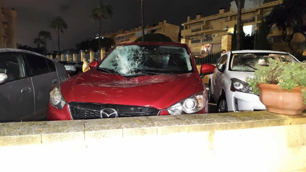 Una imagen de los efectos del temporal en Mijas.