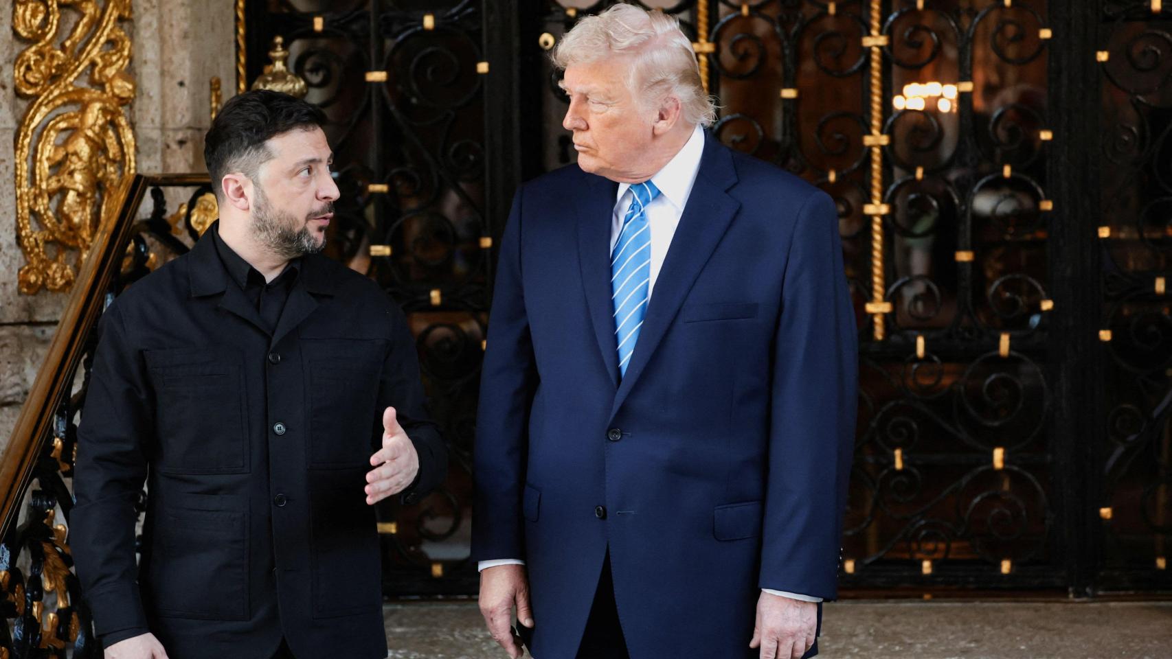 El presidente estadounidense, Donald Trump, junto al mandatario ucraniano