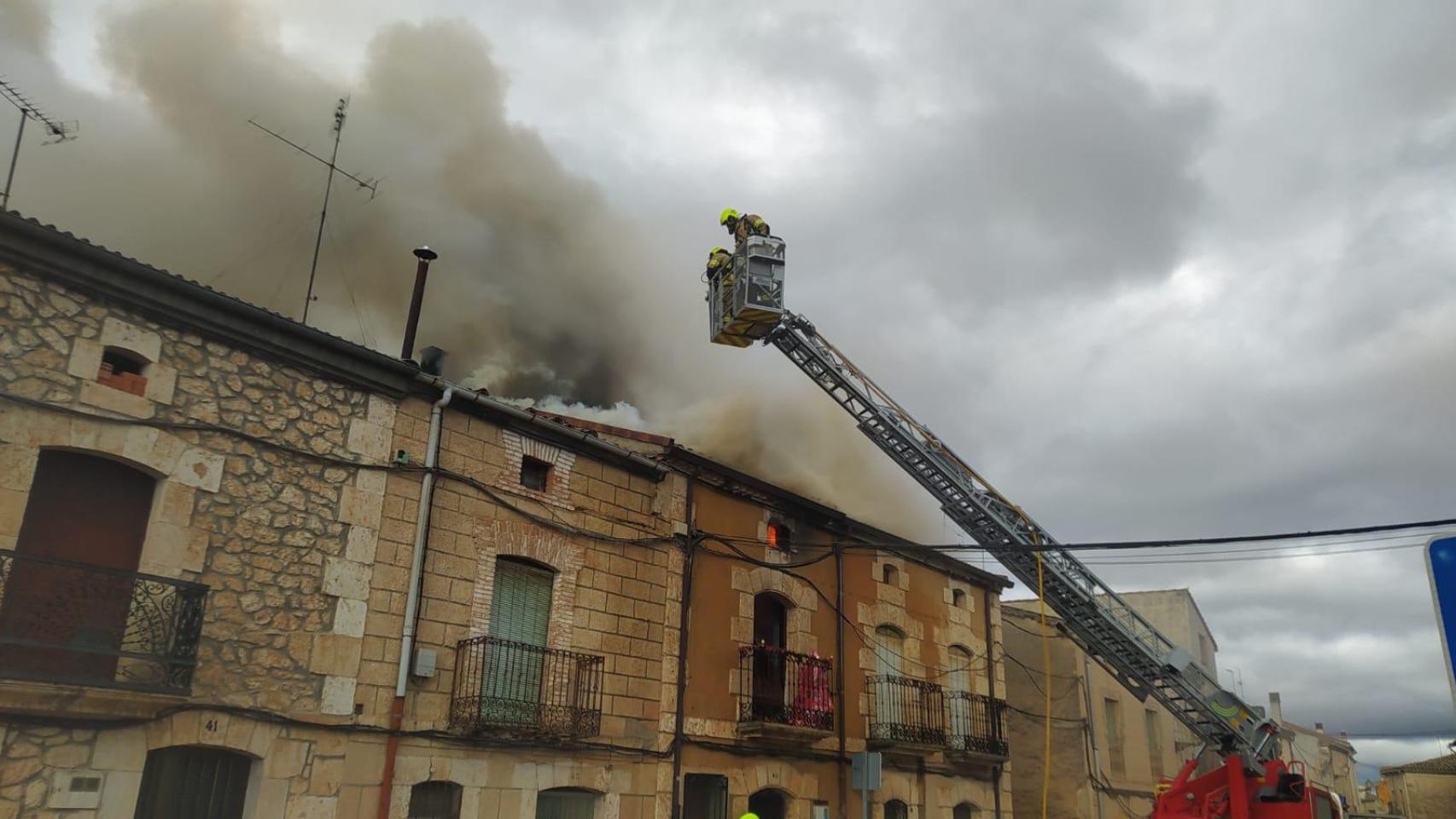 Incendio en Hontoria de Valdearados