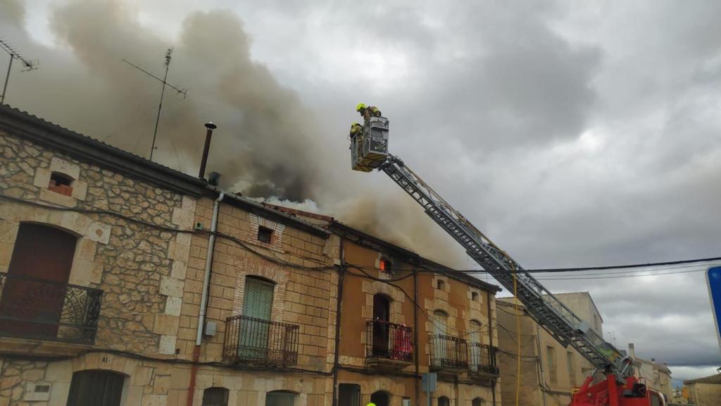 Incendio en Hontoria de Valdearados