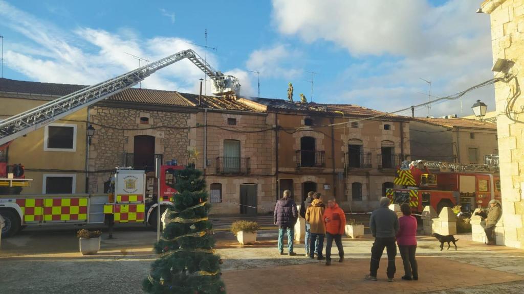 Incendio de una vivienda de Hontoria de Valdearados