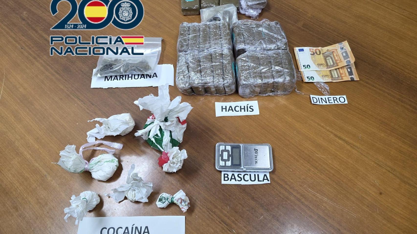 Sustancias y material intervenido.