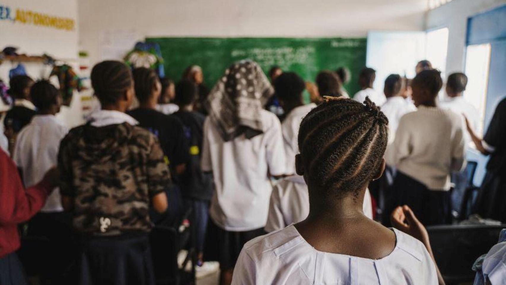 Un grupo de menores atendidos por UNICEF en República Democrática del Congo.