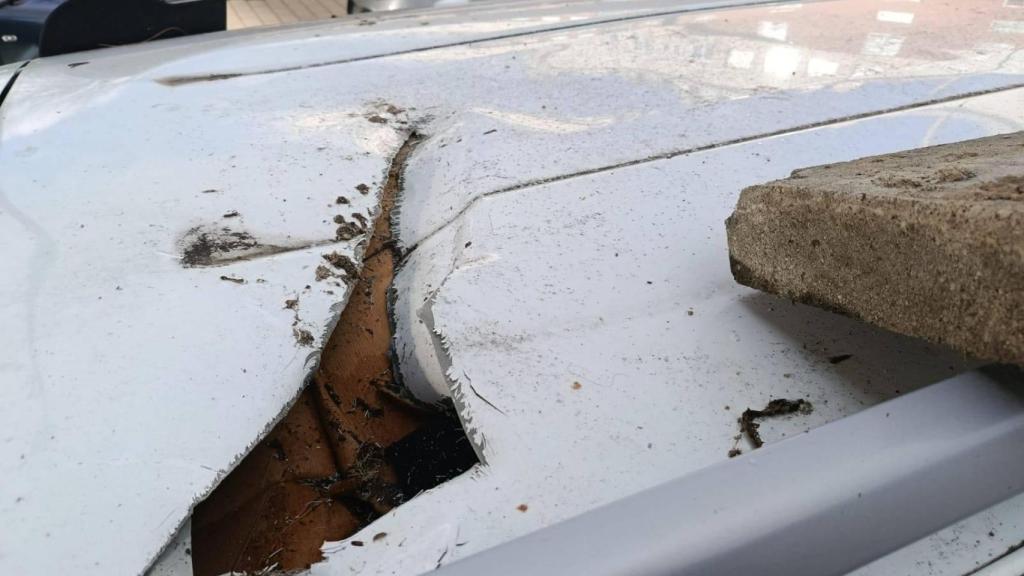 Así quedó el vehículo tras el impacto