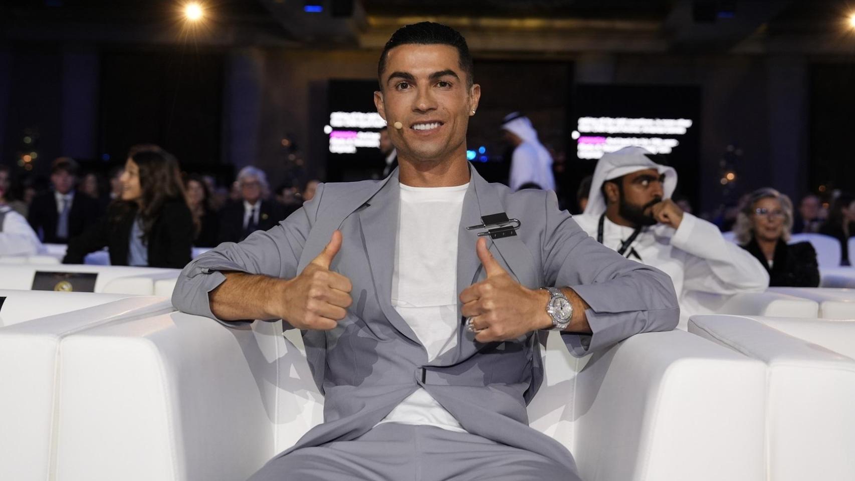 Cristiano Ronaldo, en una gala de los Globe Soccer Awards
