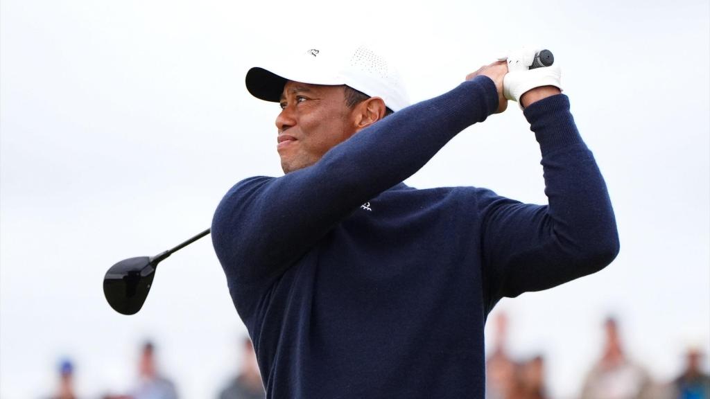 Tiger Woods, en su última participación en el Open Británico 2024