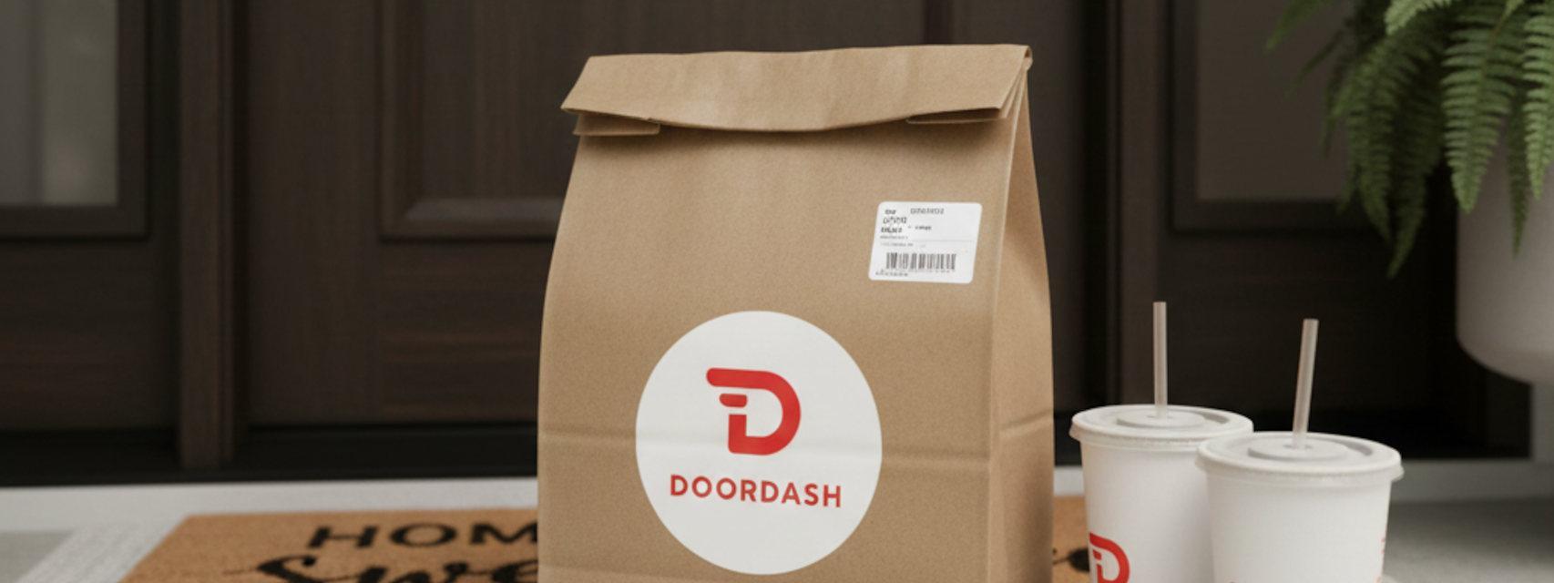 Imagen generada por IA de un pedido de comida entregado en la puerta