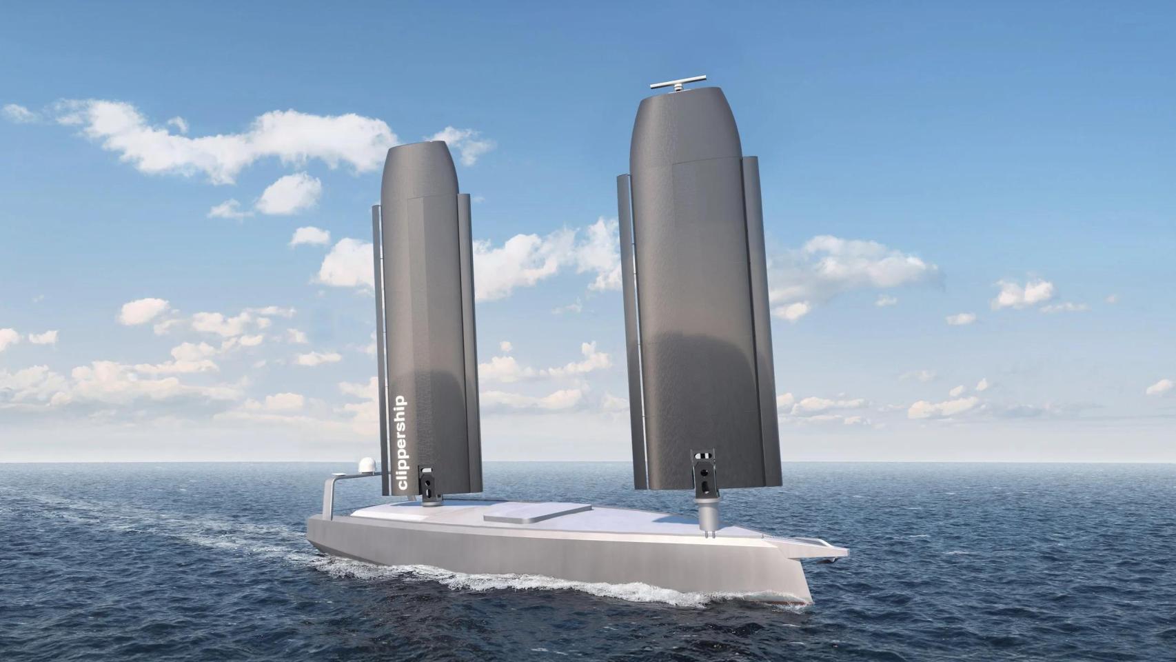 Clippership, barco autónomo con velas plegables