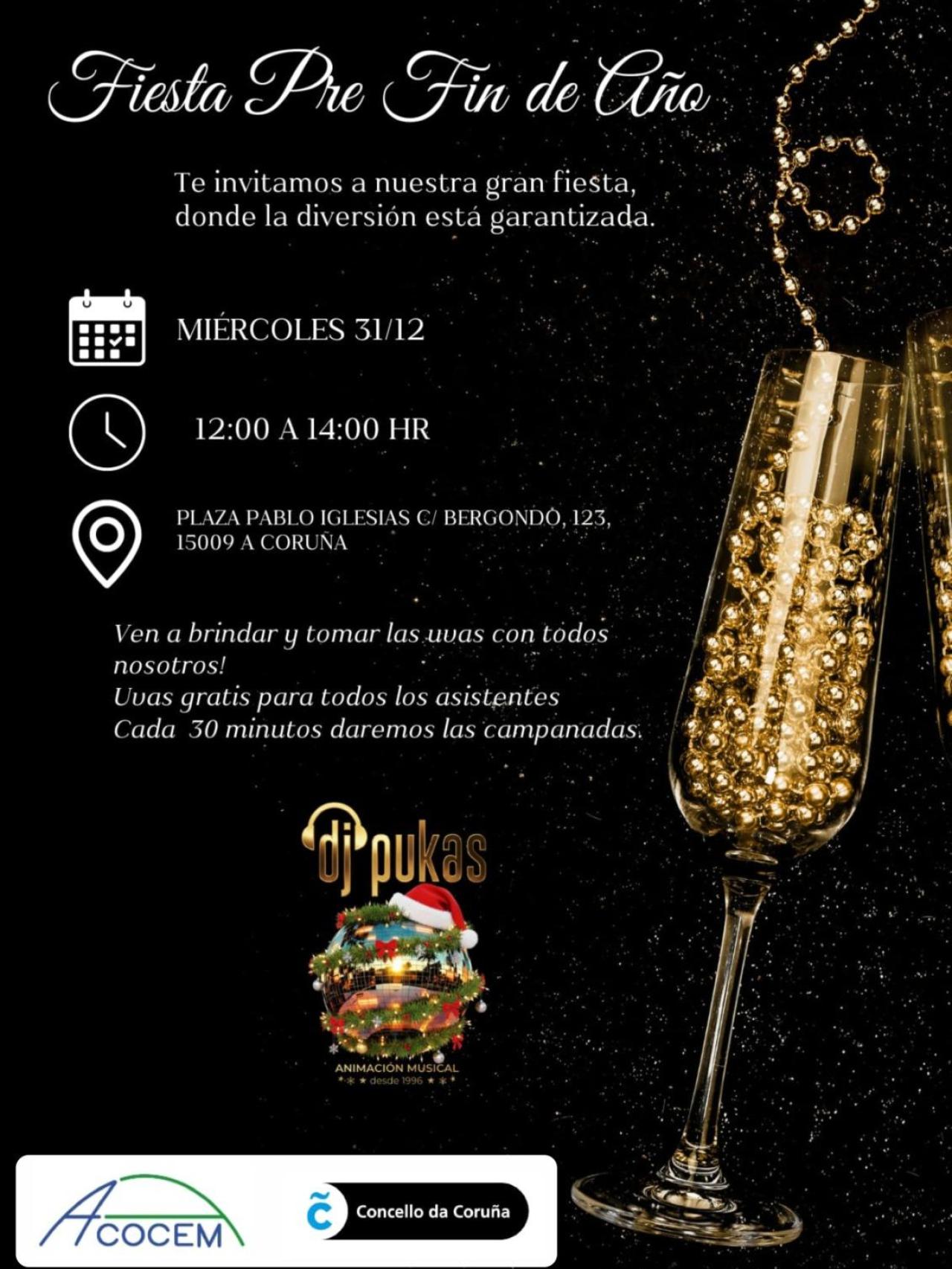 Fiesta de pre fin de año en O Castrillón.