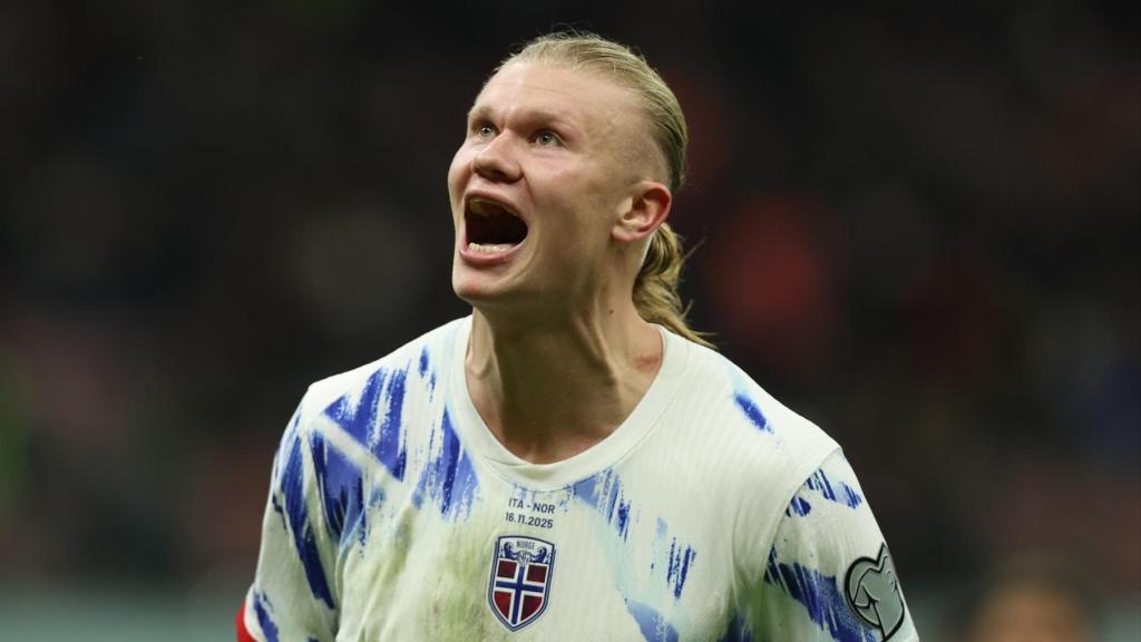 Erling Haaland, con la selección de Noruega