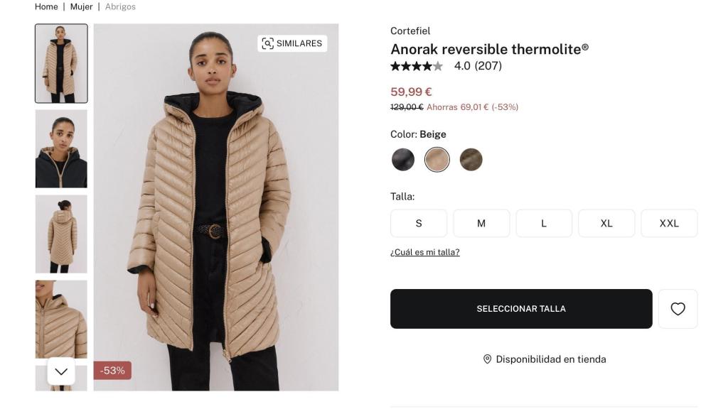 Anorak reversible thermolite.