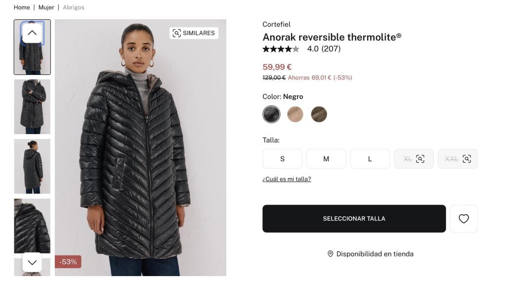 Anorak reversible thermolite.