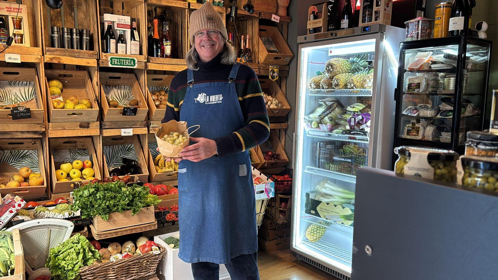 José Miguel, dueño de La Huerta Clandestina en Zaragoza.