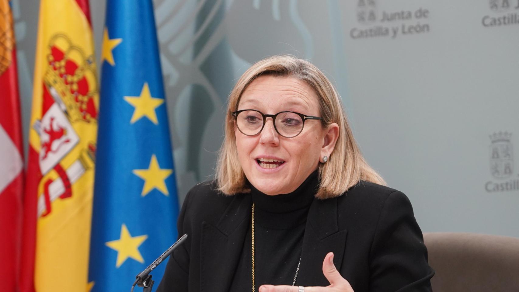 La vicepresidenta y consejera de Familia Isabel Blanco comparece en rueda de prensa posterior al Consejo de Gobierno.