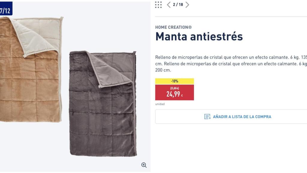 Manta antiestrés.
