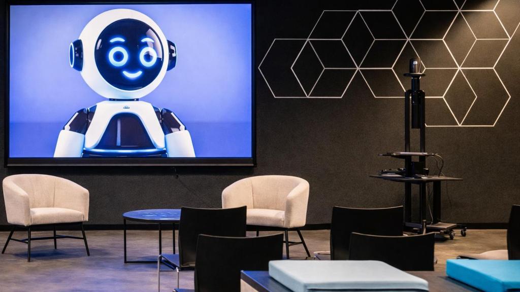 Una zona del hub de inteligencia artificial de Epam Neoris en Madrid.