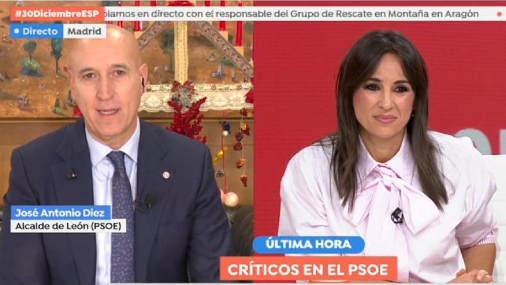 El alcalde de León, José Antonio Diez, durante su intervención en Espejo Público.