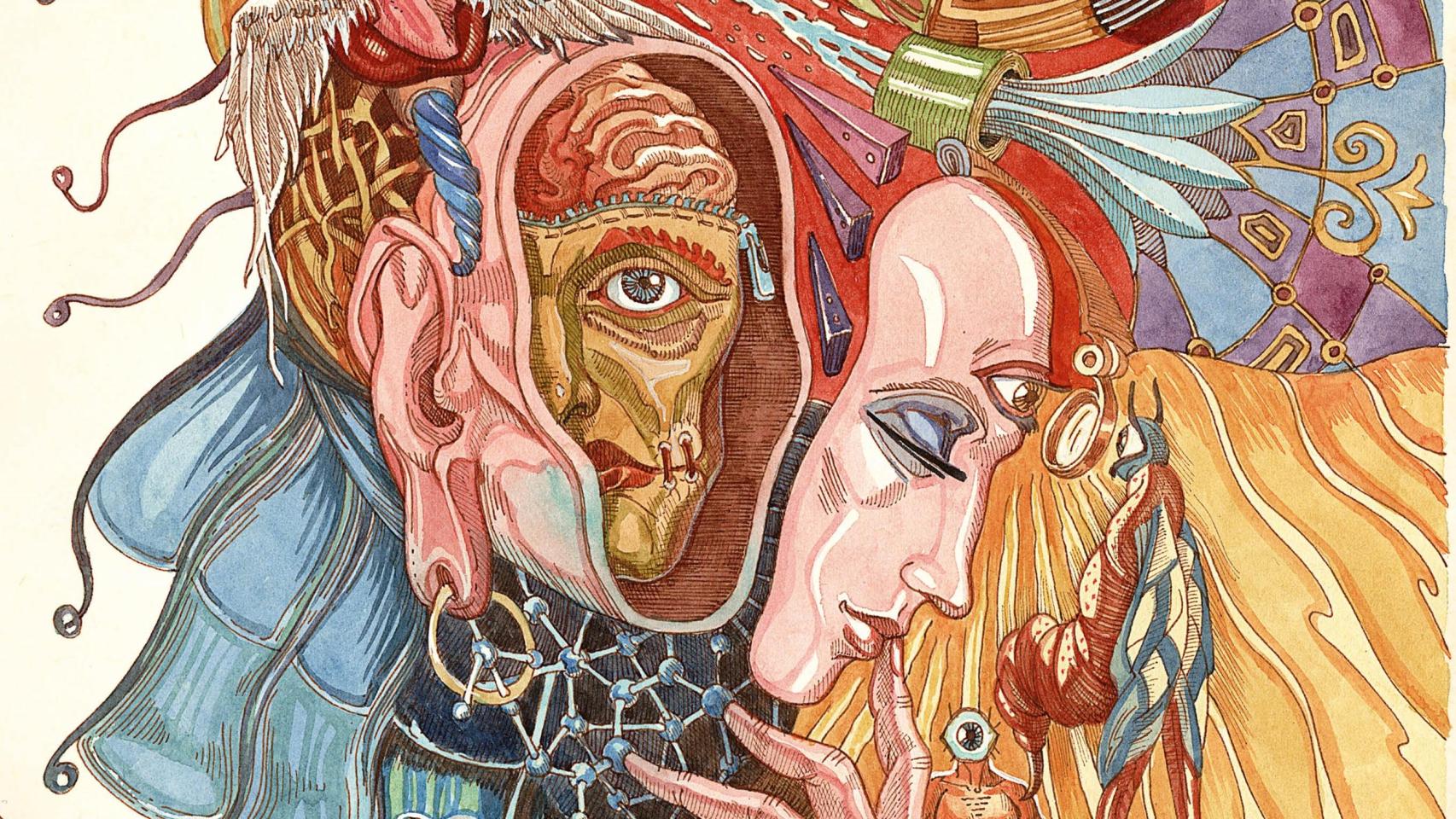 Una de las ilustraciones de 'The Book', sobre el efecto de las setas alucinógenas. Foto: Duomo