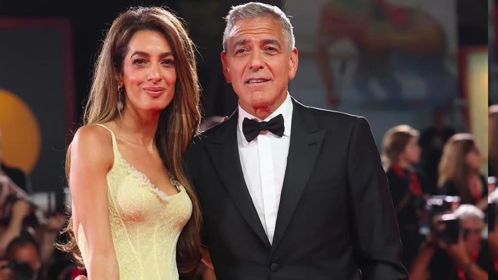 George y Amal, en un photocall.