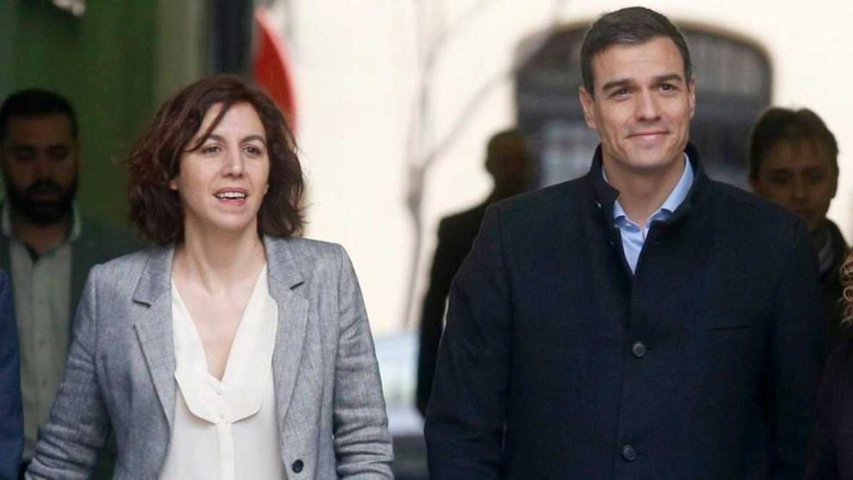 Irene Lozano junto a Pedro Sánchez en una fotografía de archivo.