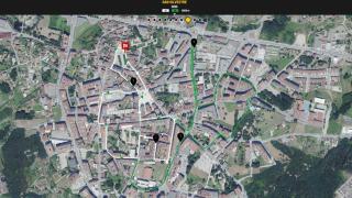 Mapa de la San Silvestre Solidaria de Ponteareas