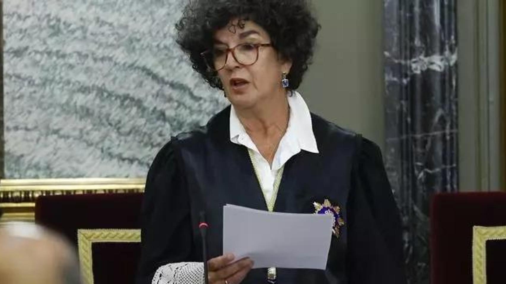 La número dos de la Fiscalía, María Ángeles Sánchez-Conde, durante la apertura del año judicial.