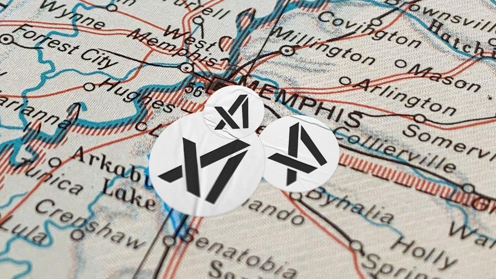 Logo de XAI en un mapa