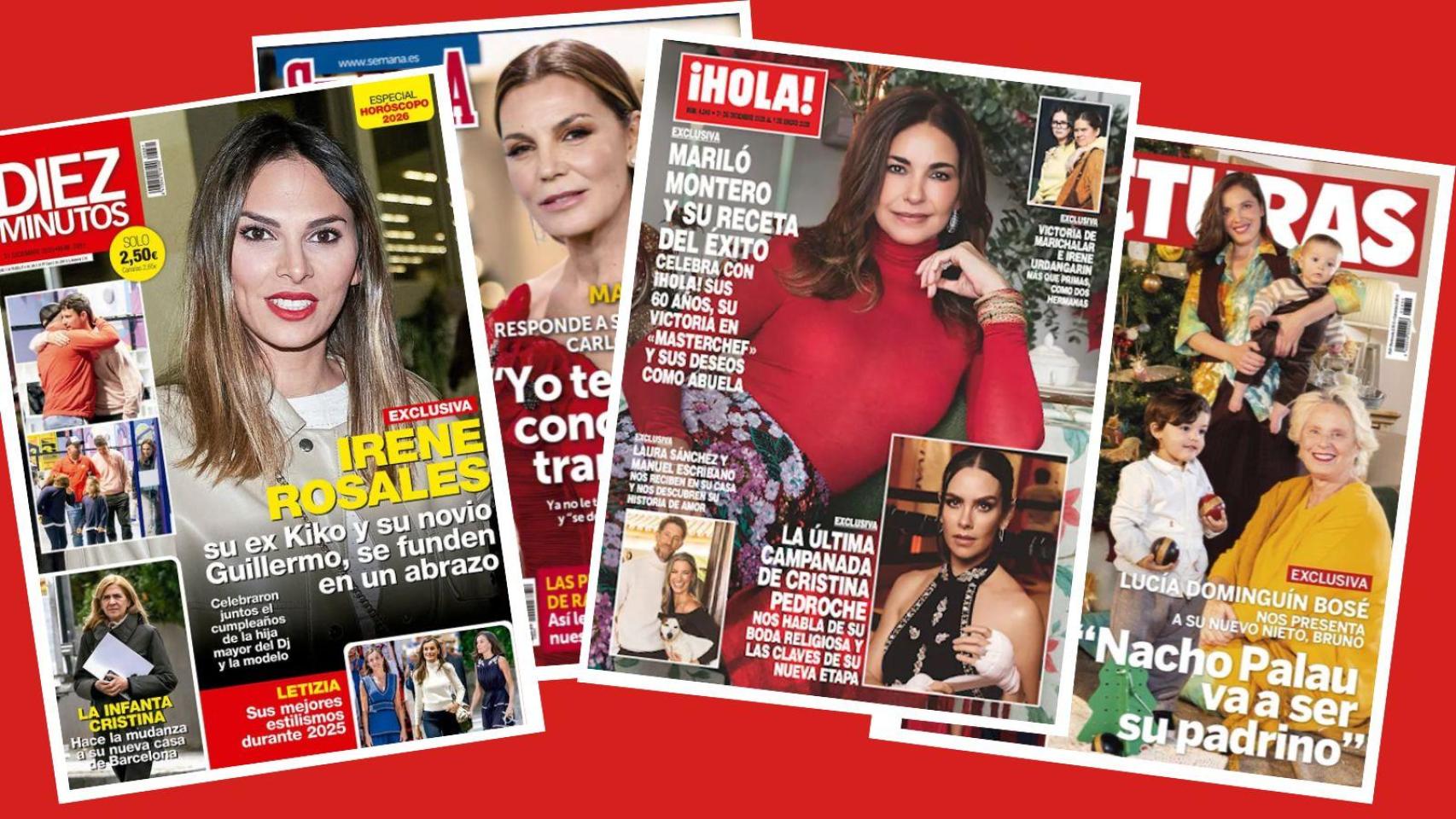 Portadas de las revistas del corazón del 31 de diciembre de 2025.