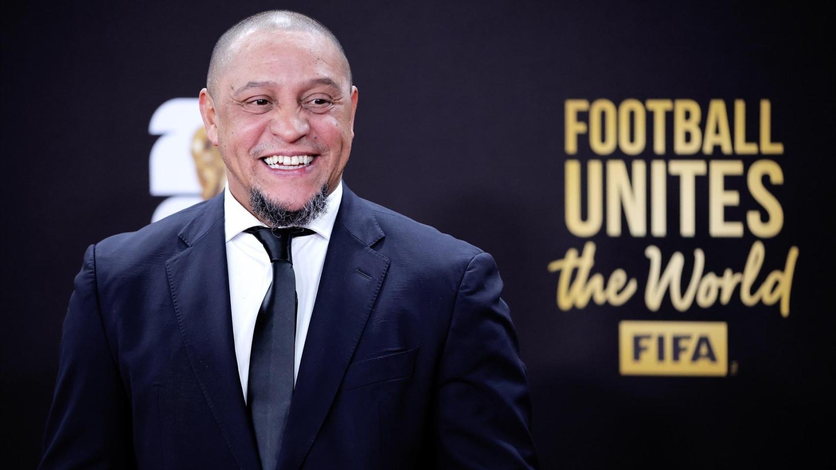 Roberto Carlos, en la gala del sorteo del Mundial de selecciones.