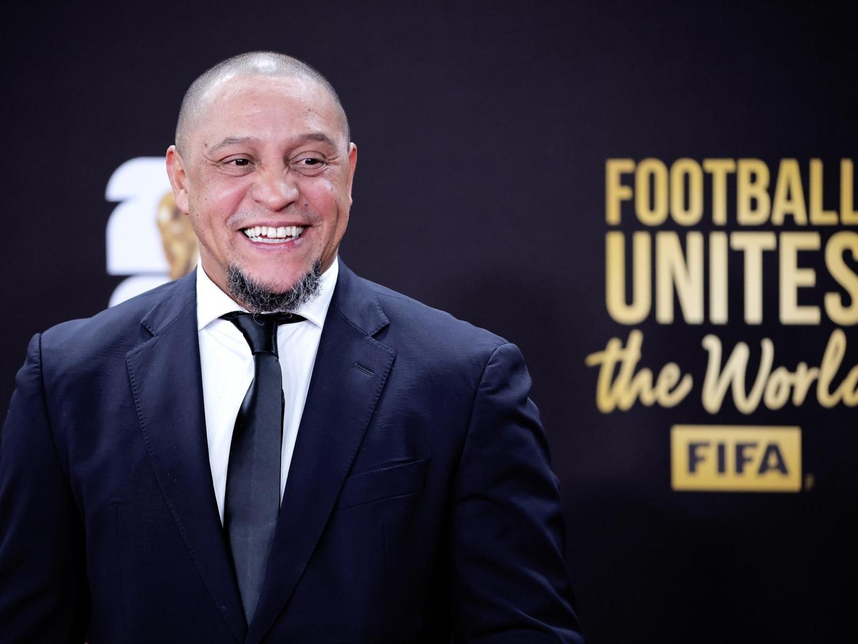 Roberto Carlos, en la gala del sorteo del Mundial de selecciones.