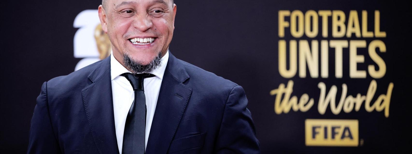 Roberto Carlos, en la gala del sorteo del Mundial de selecciones.