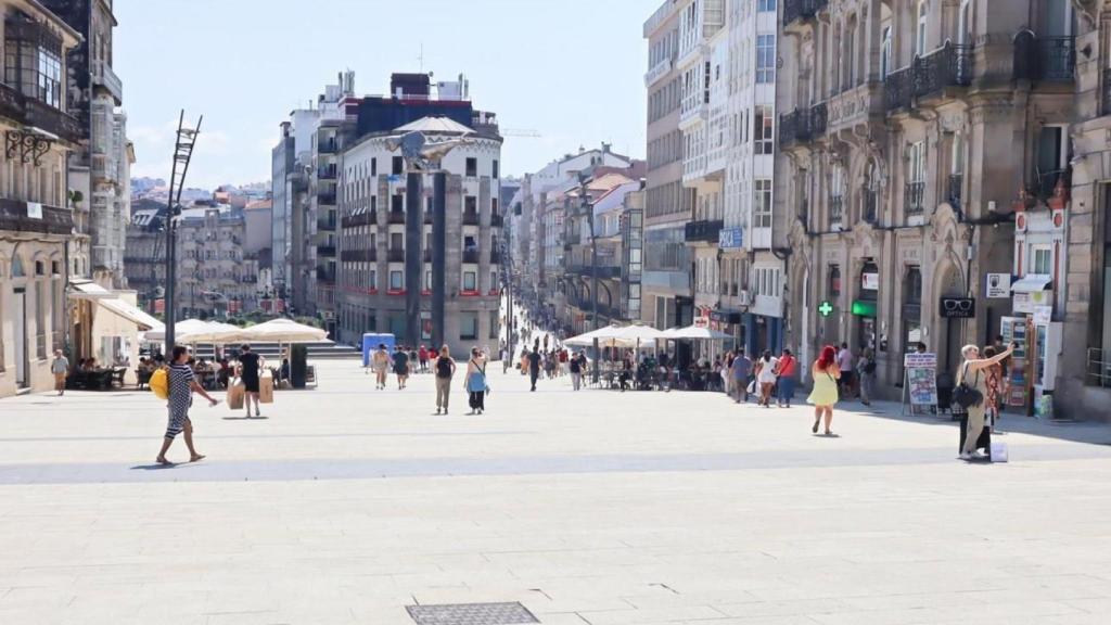 Puerta del Sol de Vigo, una de las ciudades de Galicia donde suben los tributos municipales en 2026.