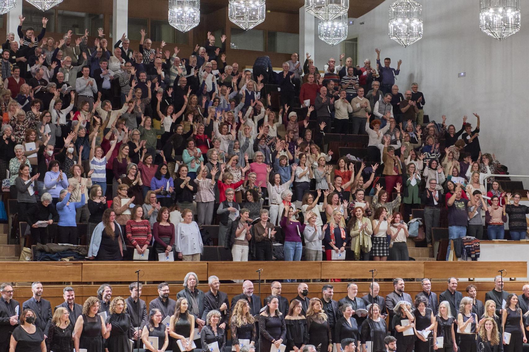El público compuesto por usuarios de entidades de diferentes colectivos durante el concierto. Foto: Fundación la Caixa
