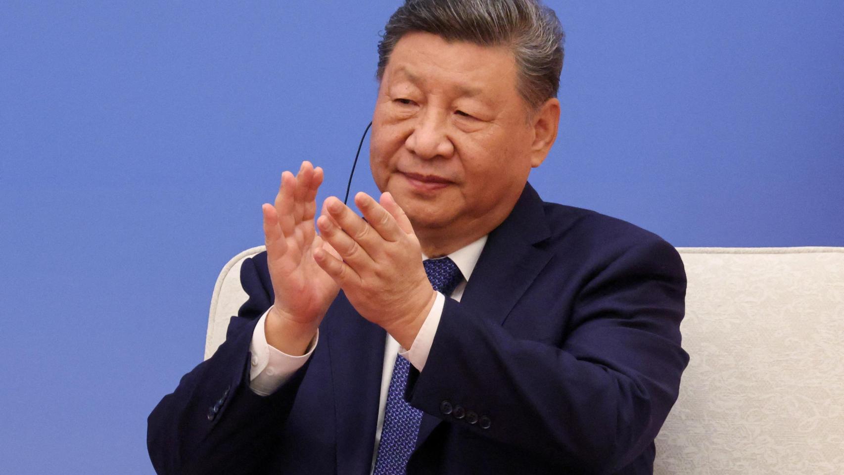 El presidente chino, Xi Jinping, durante la séptima reunión formal del Consejo Empresarial Franco-Chino en Pekín.