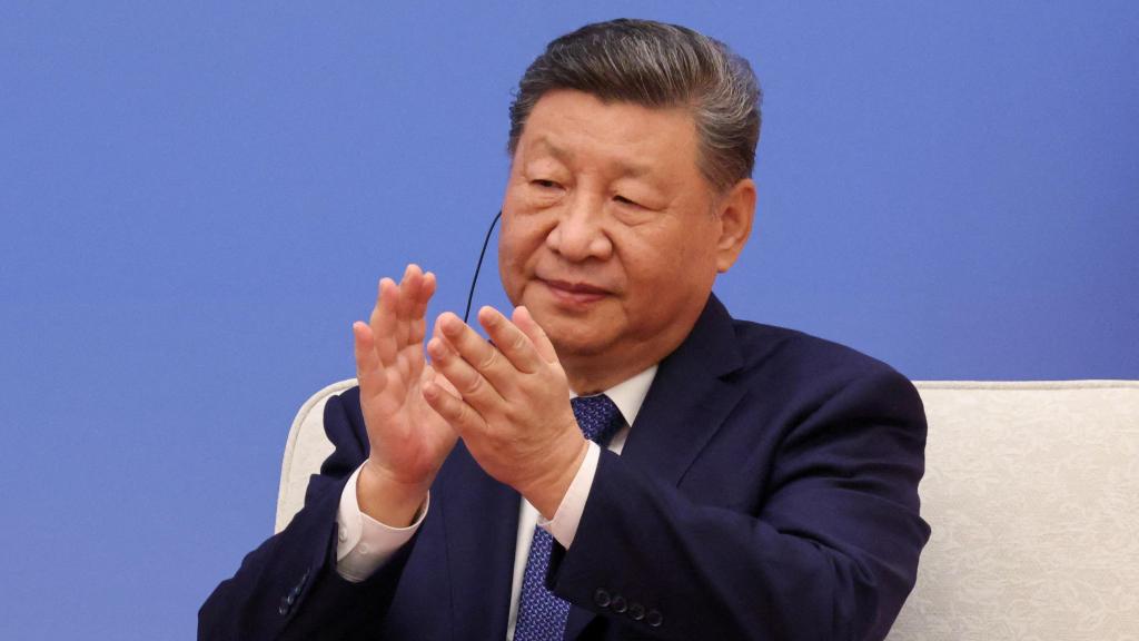 El presidente chino, Xi Jinping, durante la séptima reunión formal del Consejo Empresarial Franco-Chino en Pekín.