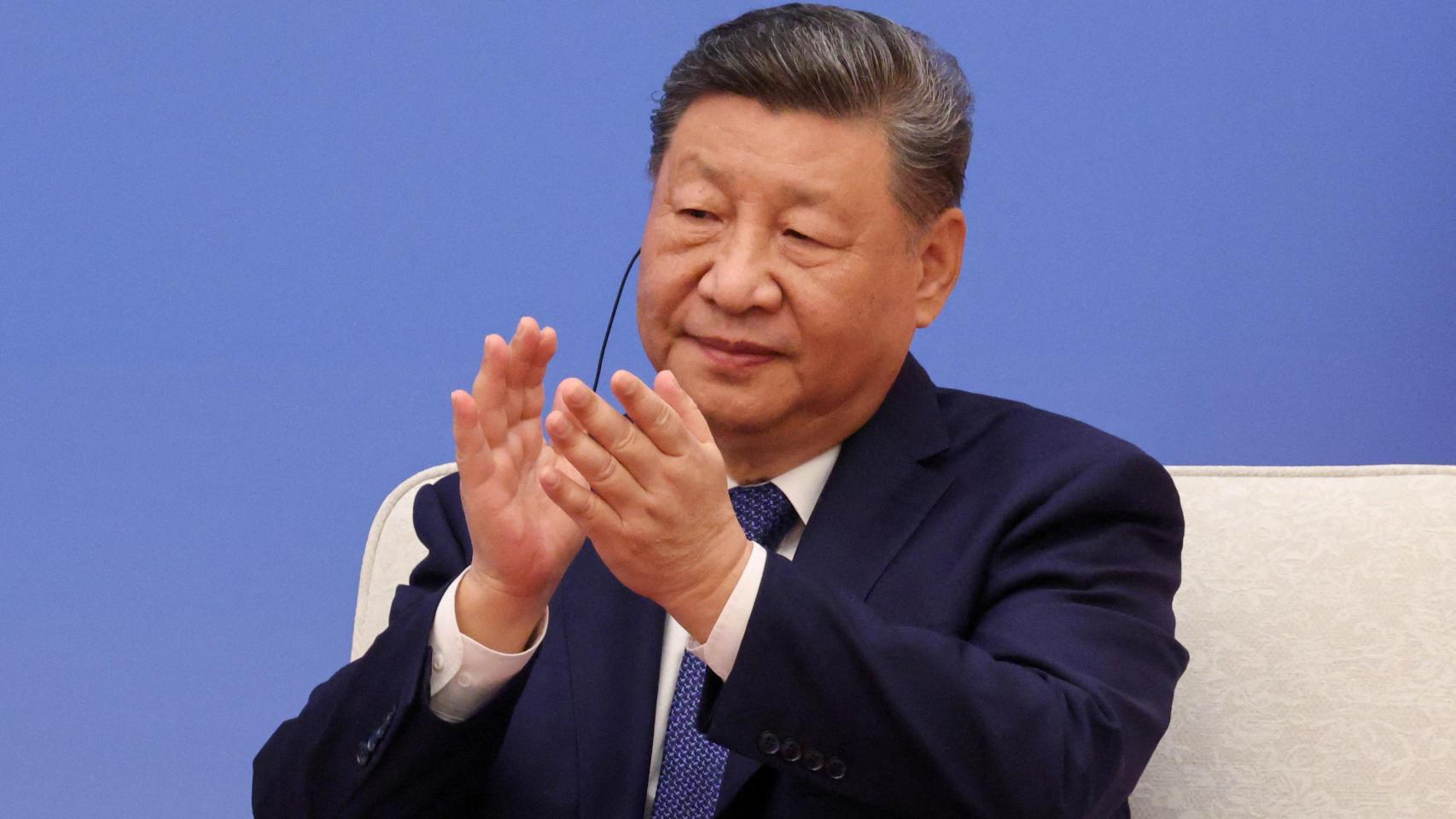 El presidente chino, Xi Jinping, durante la séptima reunión formal del Consejo Empresarial Franco-Chino en Pekín.