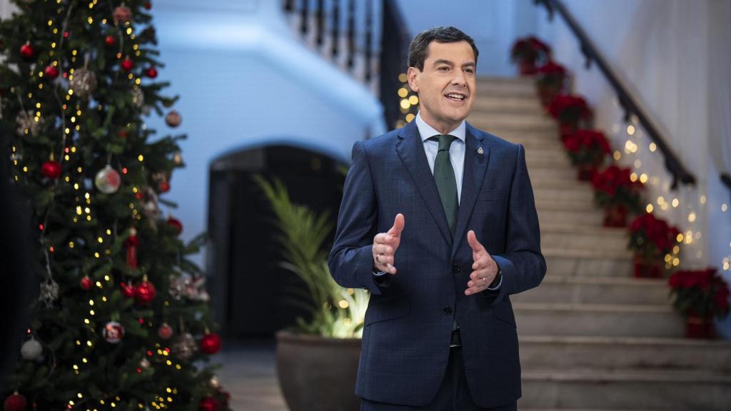 Juanma Moreno en su discurso navideño.