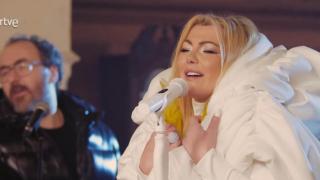 Amaia Montero, en su regreso a La Oreja de Van Gogh en 'La casa de la música' que emitió RTVE.