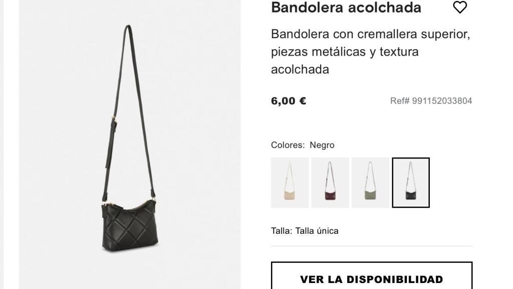 Bandolera acolchada.