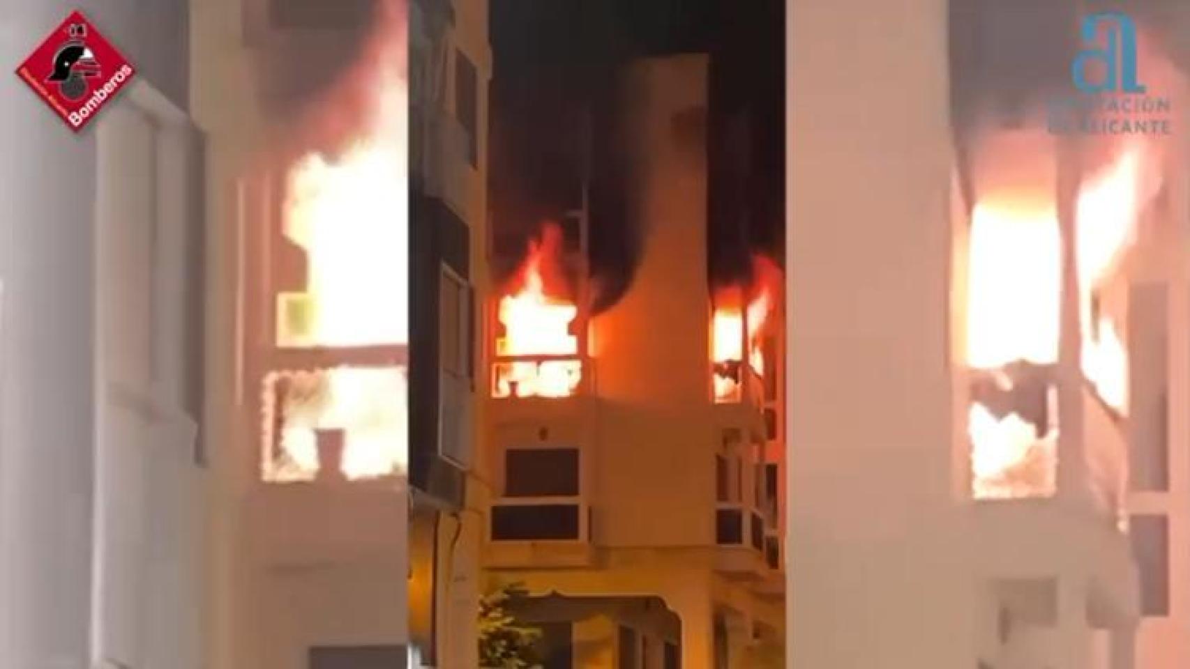 Imagen del incendio.