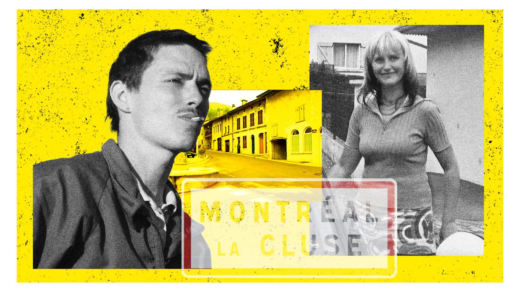 A la izquierda, Gérald Thomassin, presunto asesino de Catherine Burgod (a la derecha). Diseño: Rubén Vique