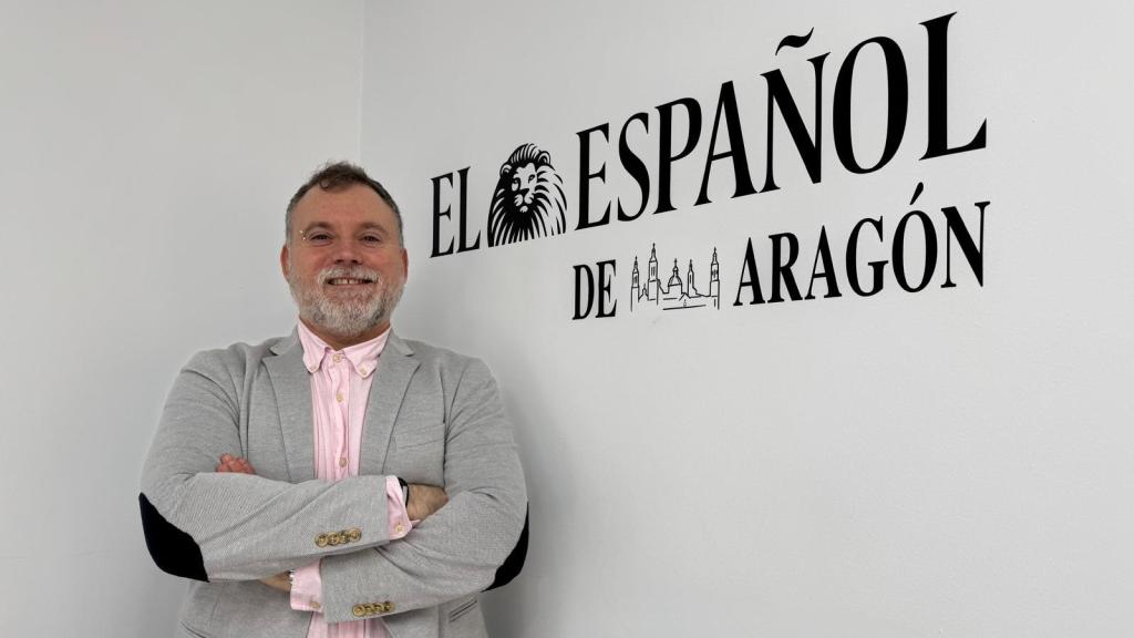 David Azcona en la redacción de EL ESPAÑOL DE ARAGÓN