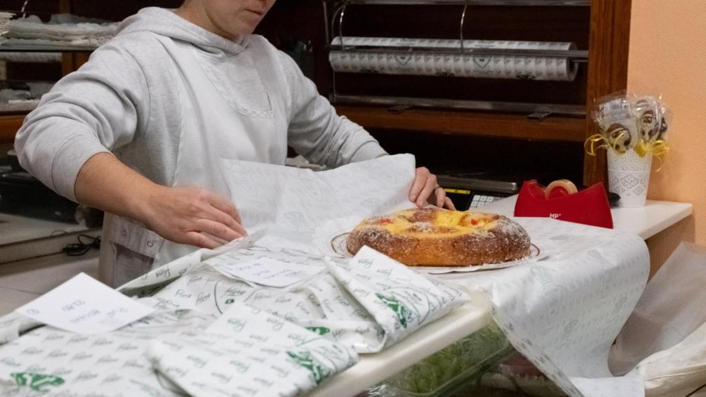 Un roscón de la Confitería Flory de A Coruña.