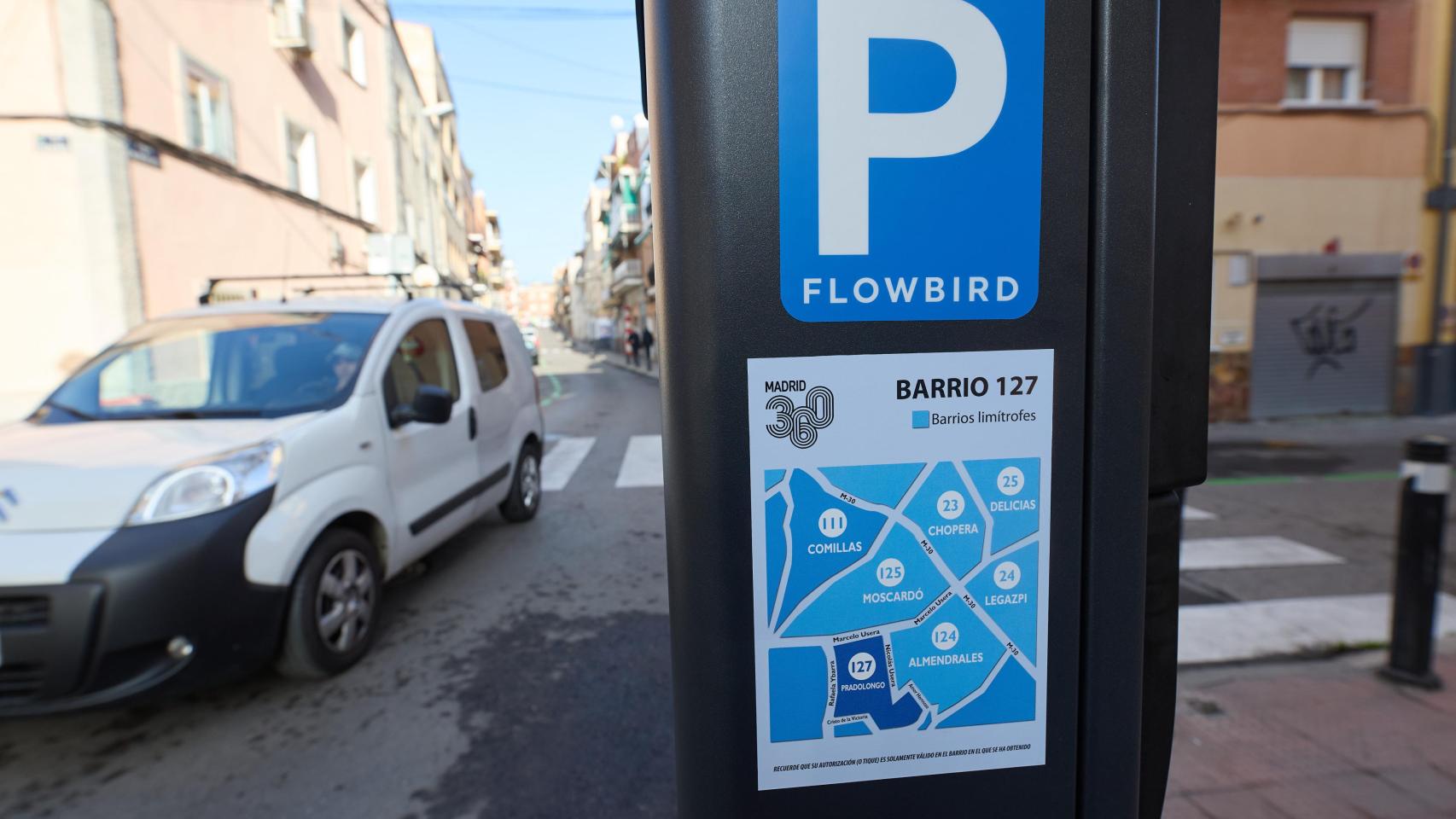 Un parquímetro de la Zona SER de Madrid.