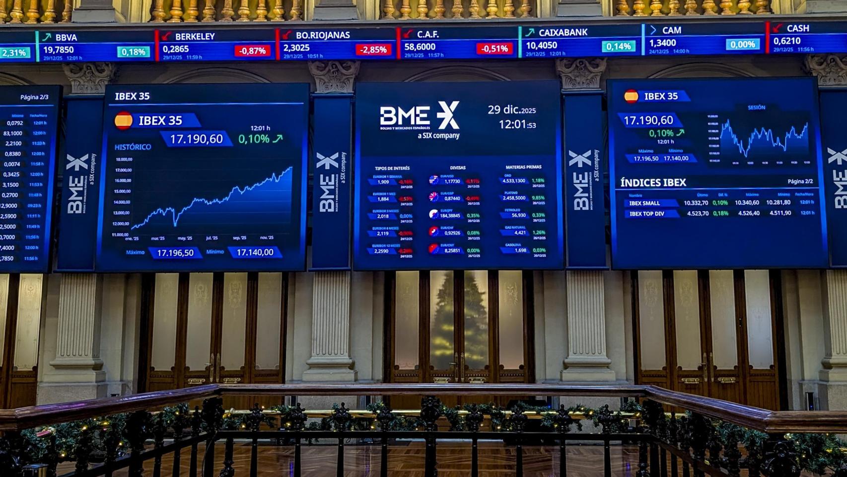 Interior del Palacio de la Bolsa de Madrid.