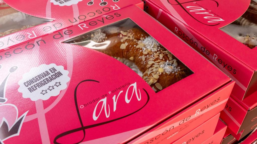 Roscón de reyes del obrador y pastelería Lara.