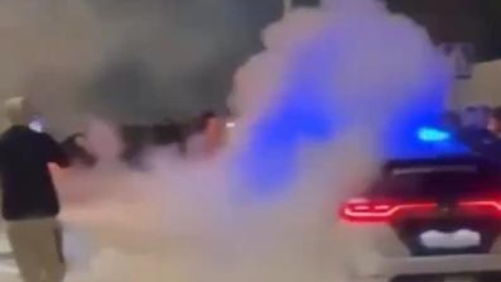 Los asistentes a la carrera ilegal atacaron con un extintor a la patrulla de la Guardia Civil.